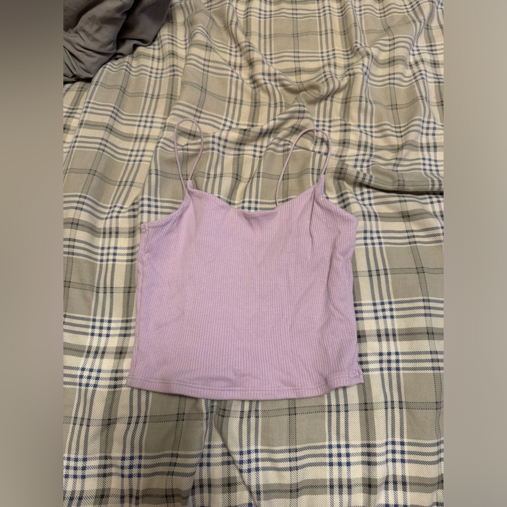 garage small purple tank top